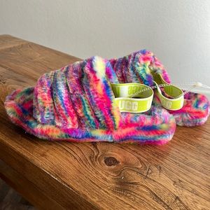 UGG Fluff Yeah slingback slippers in pixelate